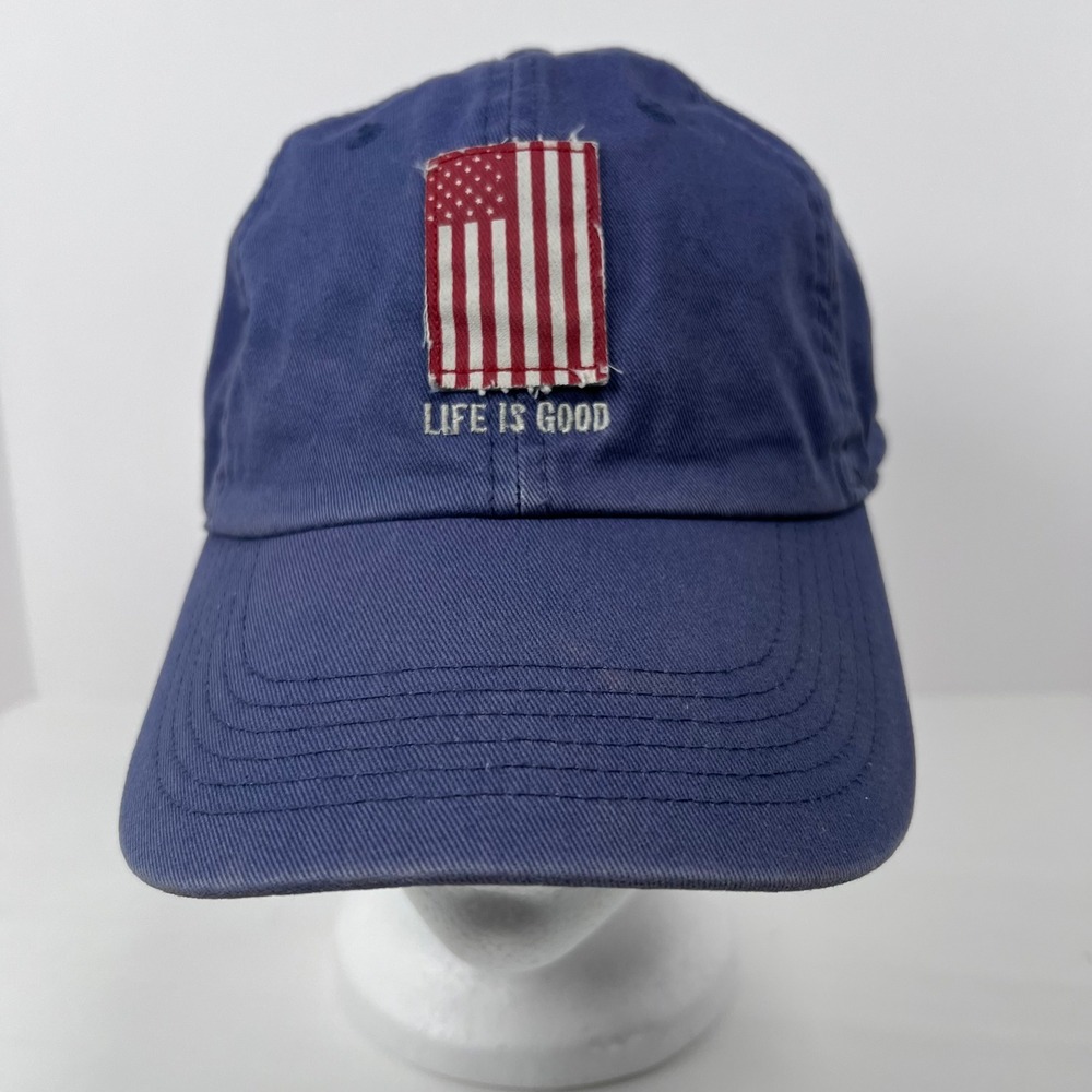 Life is Good Vertical US Flag Patch Do‎ What You Like Like What You Do Cap Blue
